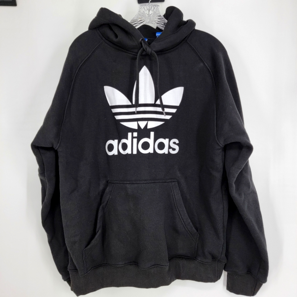 Adidas Hoodie Black Kanga Pocket XL - Picture 1 of 5